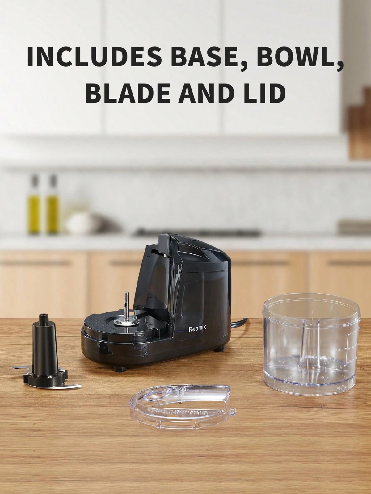 Mini Electric Food Chopper 1.5 Cup 100W Food Processor Meat Grinder