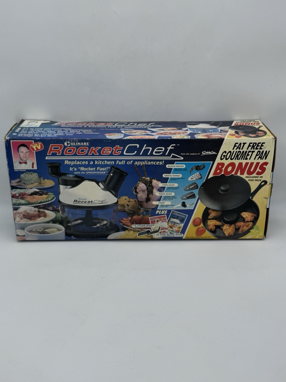 Culinare Rocket Chef Food Processor Chopper Slicer Grater New NIB Complete VTG
