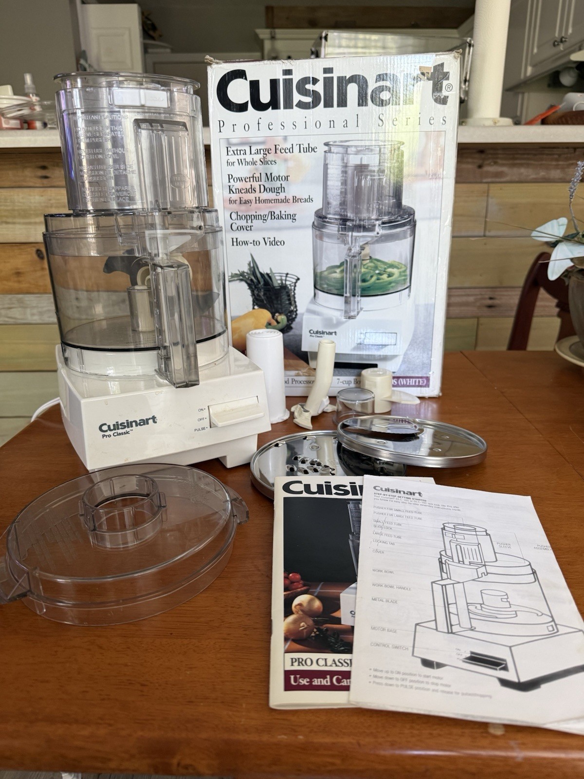 Cuisinart PRO Classic Food Processor DLC-10C 7 Cups Original Manual 1999 Tested