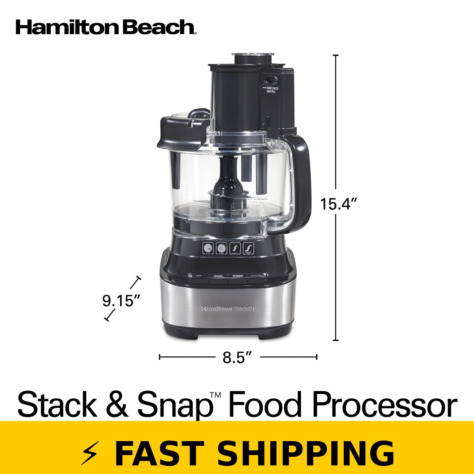 Hamilton Beach 10 Cup Food Processor – Black