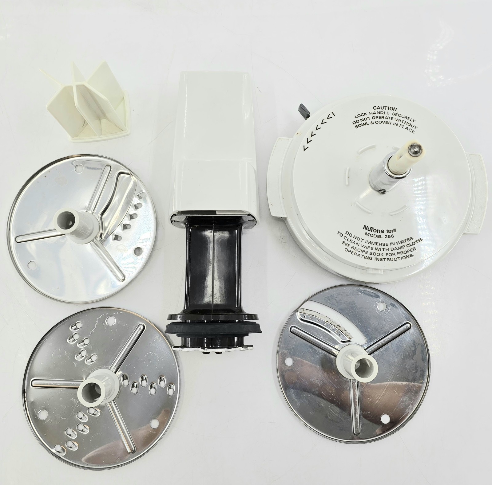 VTG NuTone Built-in Food Center Food Processor Model 256 – 3 Blades – Parts Used