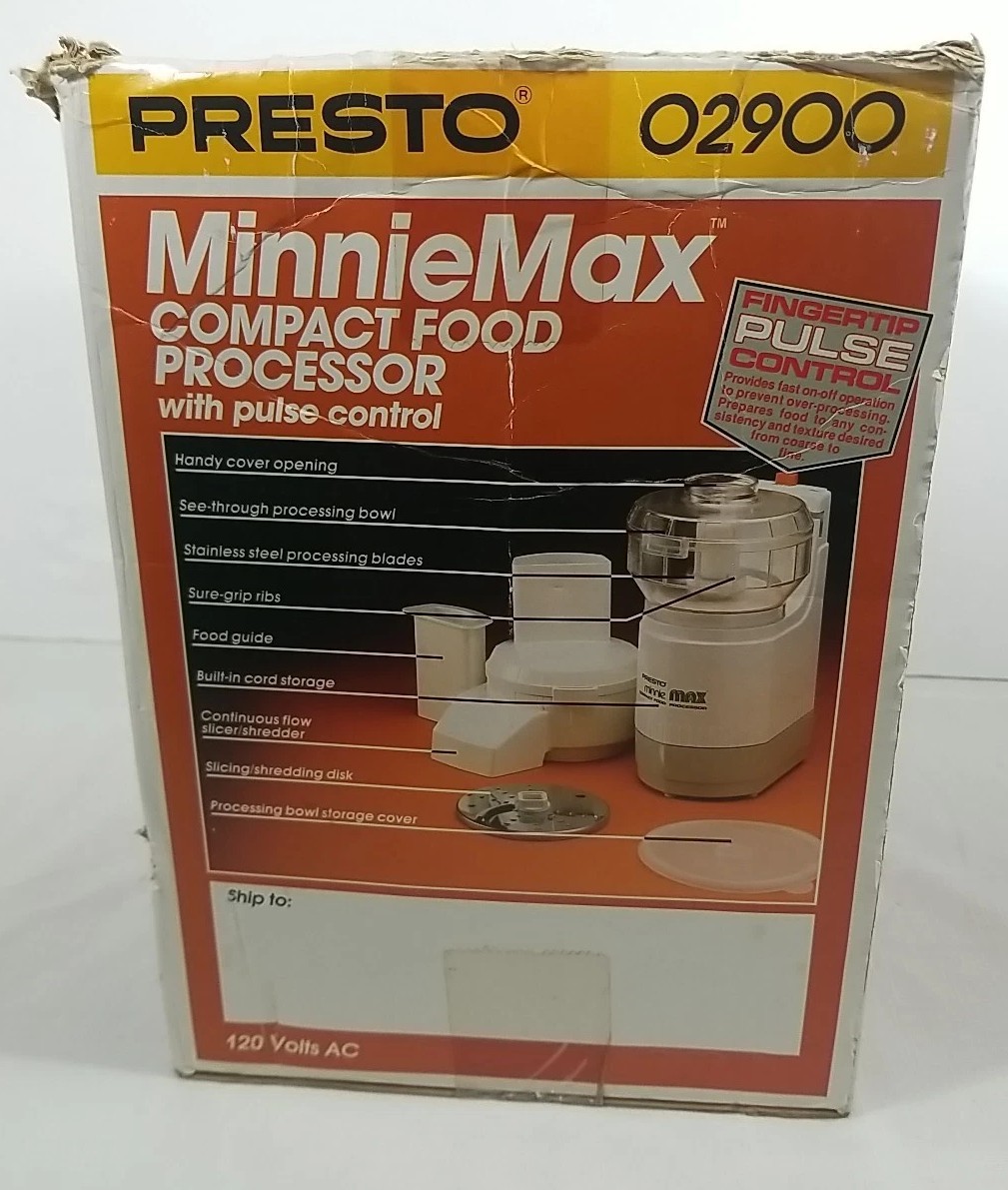 Presto 02900 Minnie Max Electric Compact Food Processor Pulse Control