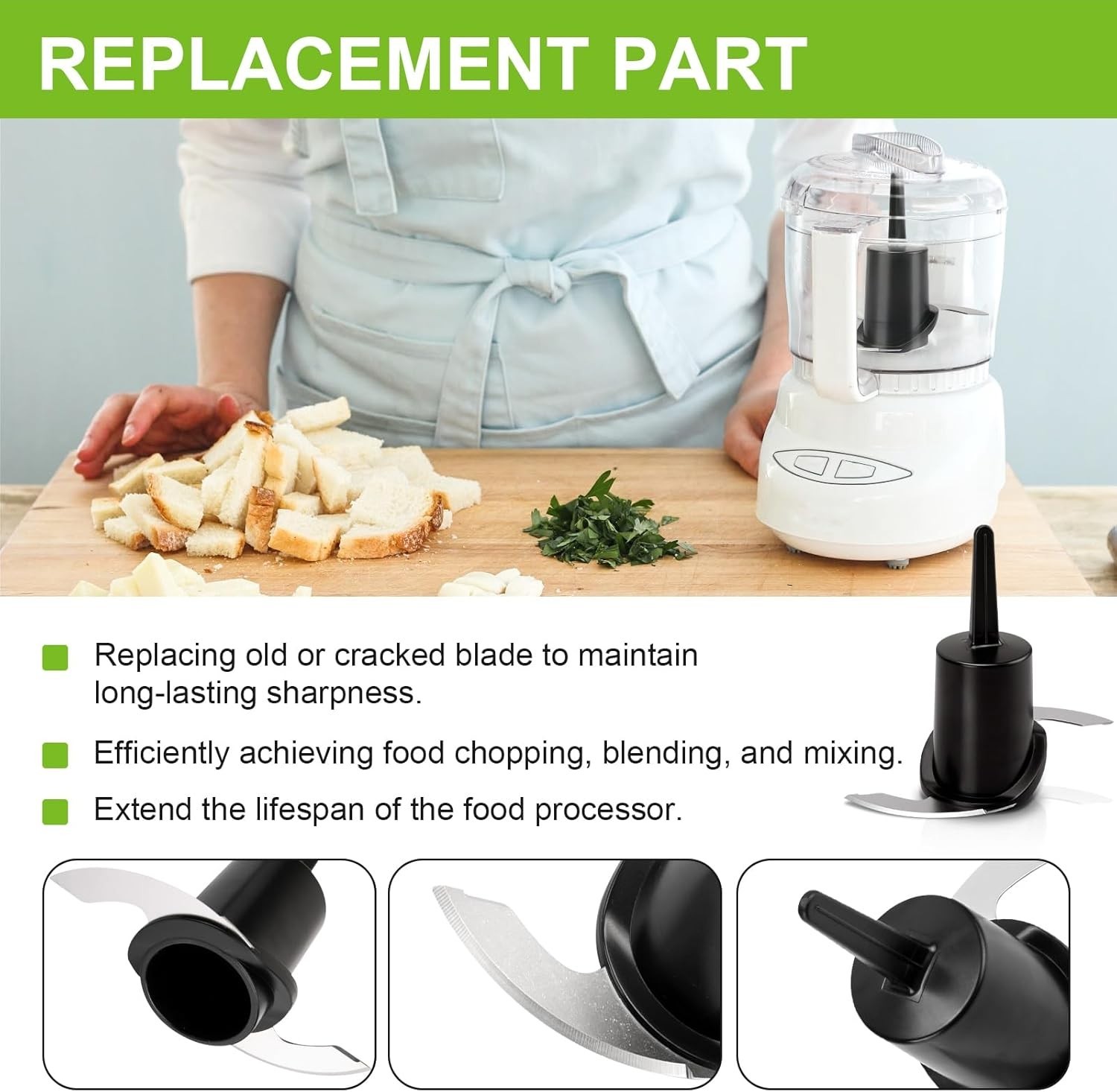 DLC-2ACBN Chopping Blade Fits Cuisinart Mini Prep Plus DLC-2A, Food Processor…