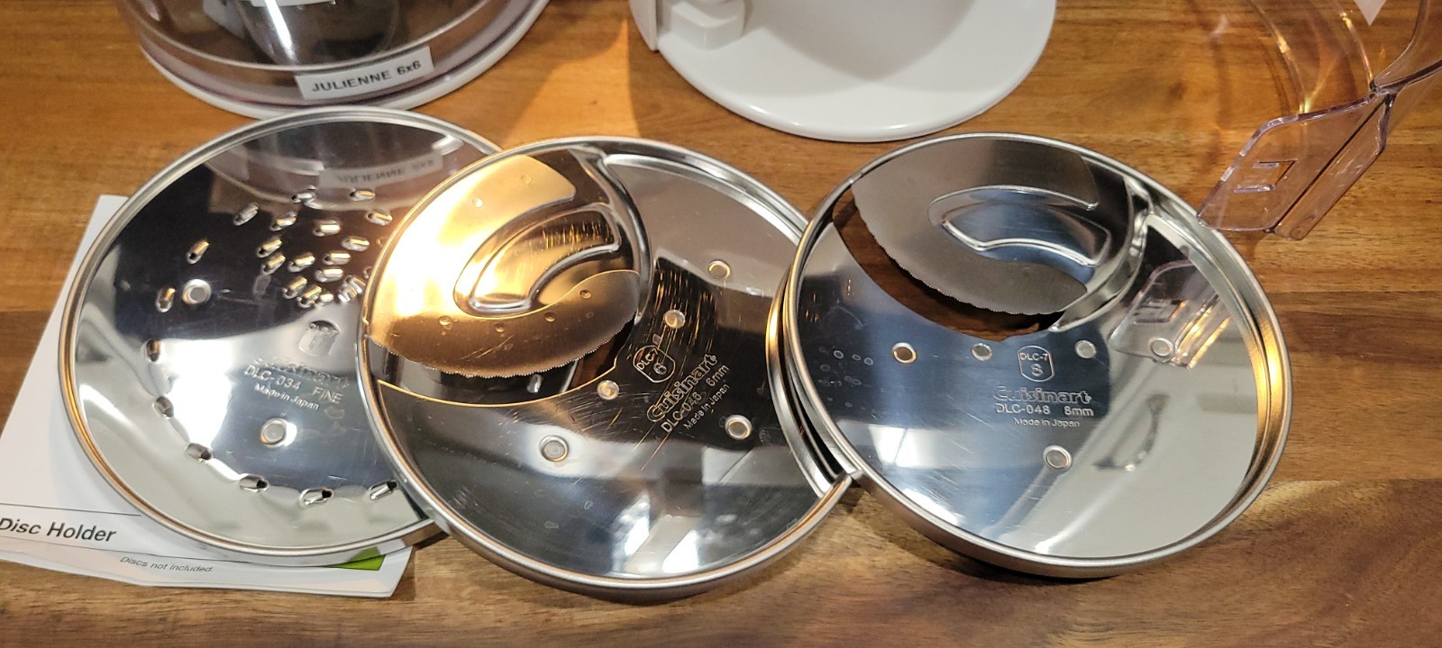 Cutting Blade Disc Holder Cuisinart Food Processors DLC-DH 5 disc set Included