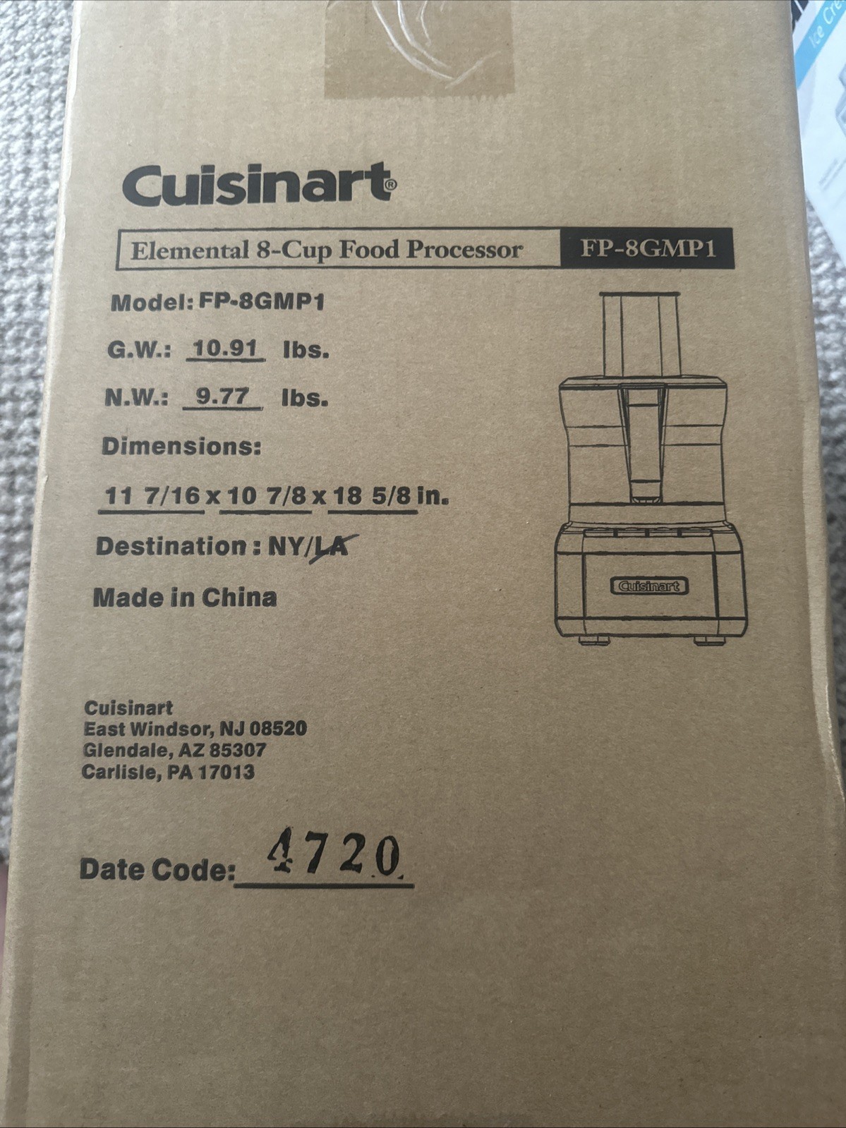 Cuisinart Elemental 8-Cup Food Processor NEW NEVER OPENED