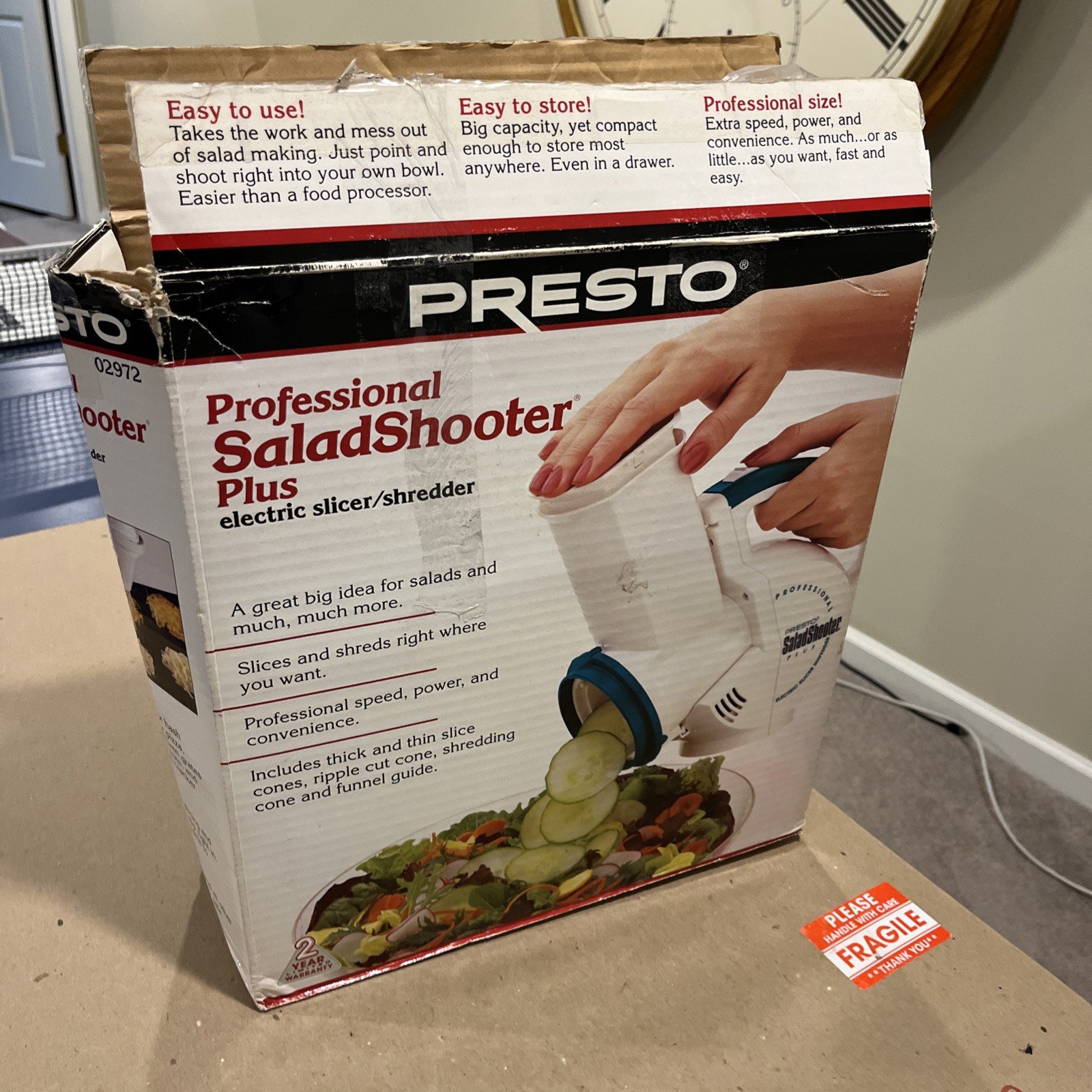 PRESTO Professional Salad Shooter PLUS Electric Slicer Shredder 02972 /Pre-Owned