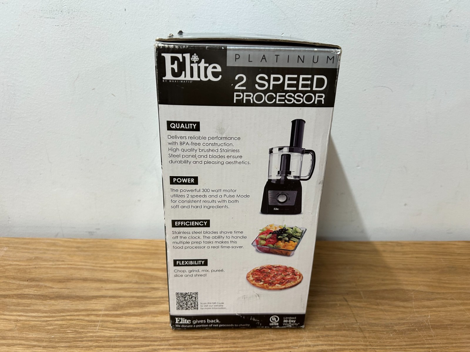 Elite By Maxi-Matic PLATINUM Series 3 Cup Food Processor New In Box