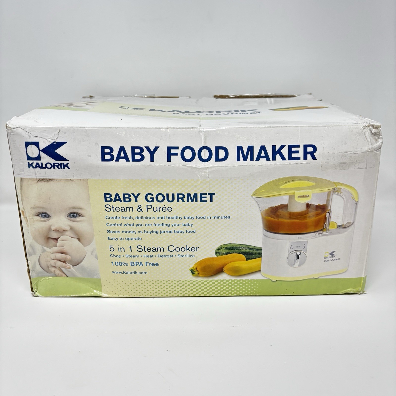 Kalorik Baby Food Maker Chopper Food Processor 2-Cup, 100% Complete *EXCELLENT!