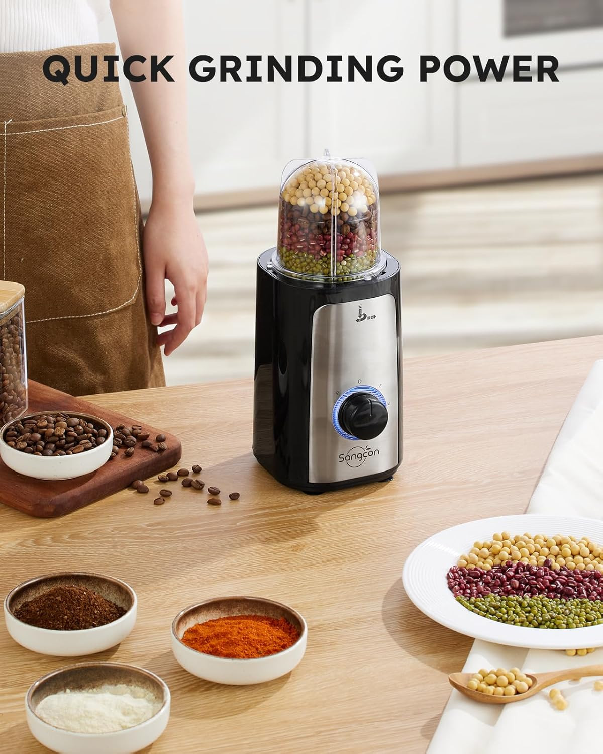 Sangcon Blenders for Kitchen, 5-In-1 Food Processor Combo for Smoothies Set | Bp