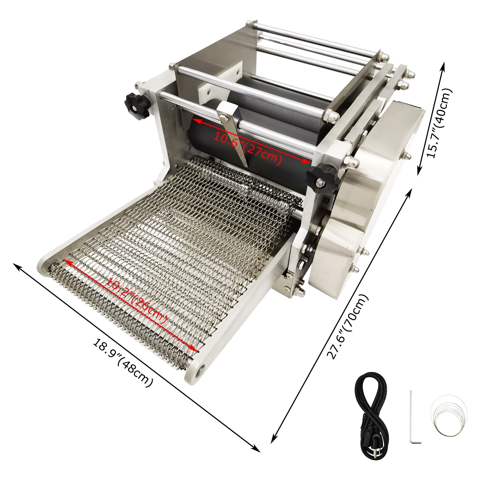 110V Commercial Corn Tortilla Making Machine Chapatti Machine 7.1″ 0.04″-0.24″