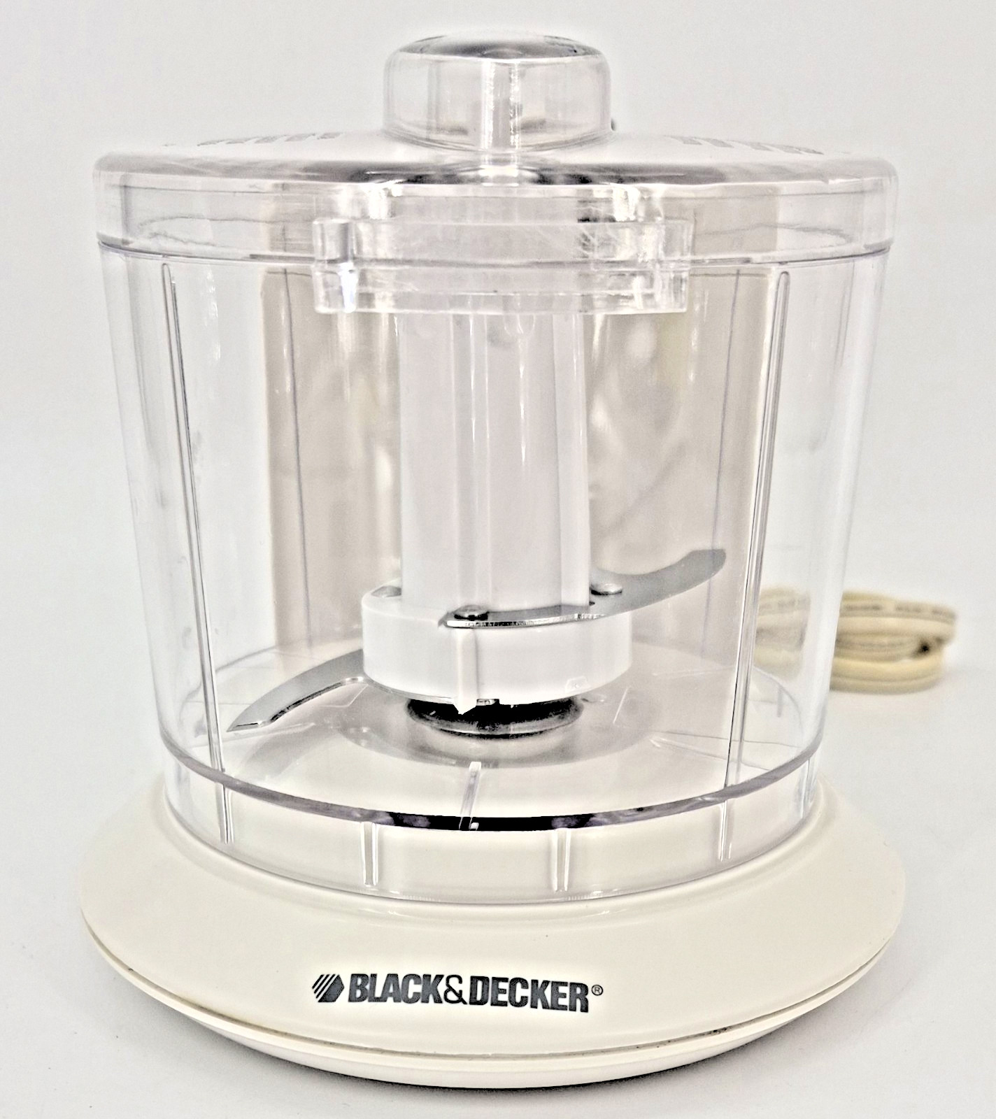 Black & Decker HC306 One-Touch Electric Food Chopper 1.5 Cup Capacity White