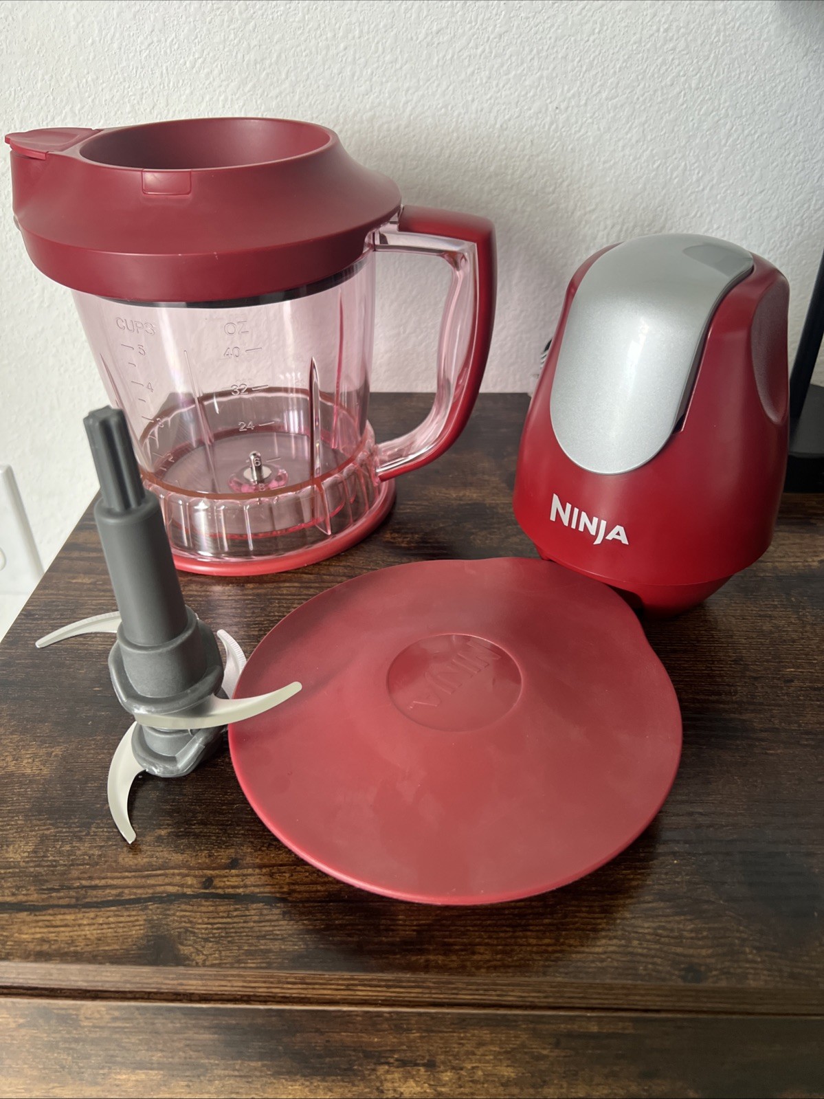 Ninja Storm Food Processor Blender QB751QCN 30 Red Works