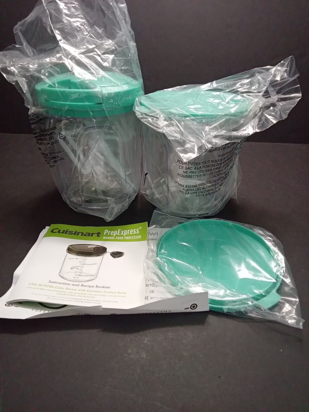 NEW Cuisinart Prep Express Manual Food Processor Turquoise 4 Cup Food Processor