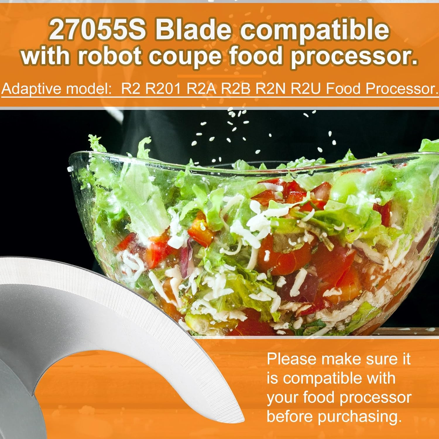 27055 Replacement S Blade Compatible with Robot Coupe R2, R2N, R2B, R2U Commerci