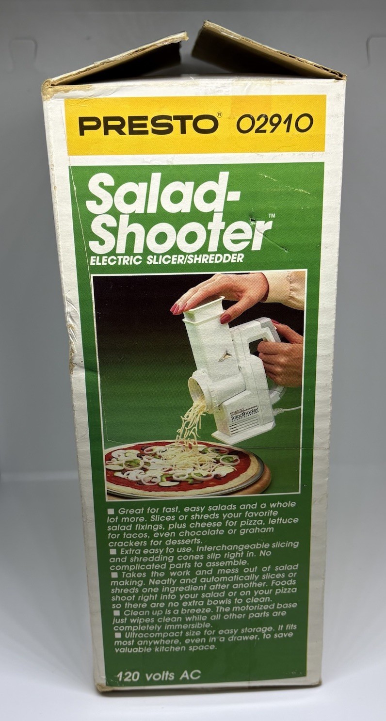 VTG Presto Salad Shooter Electric Slicer Shredder #02910 NIOB Open Box