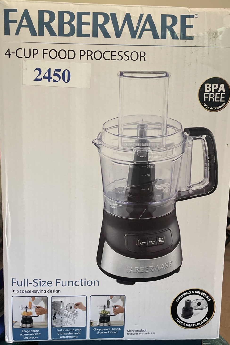 Farberware Mini Food Processor 4-Cup Black&Stainless Steel Tested