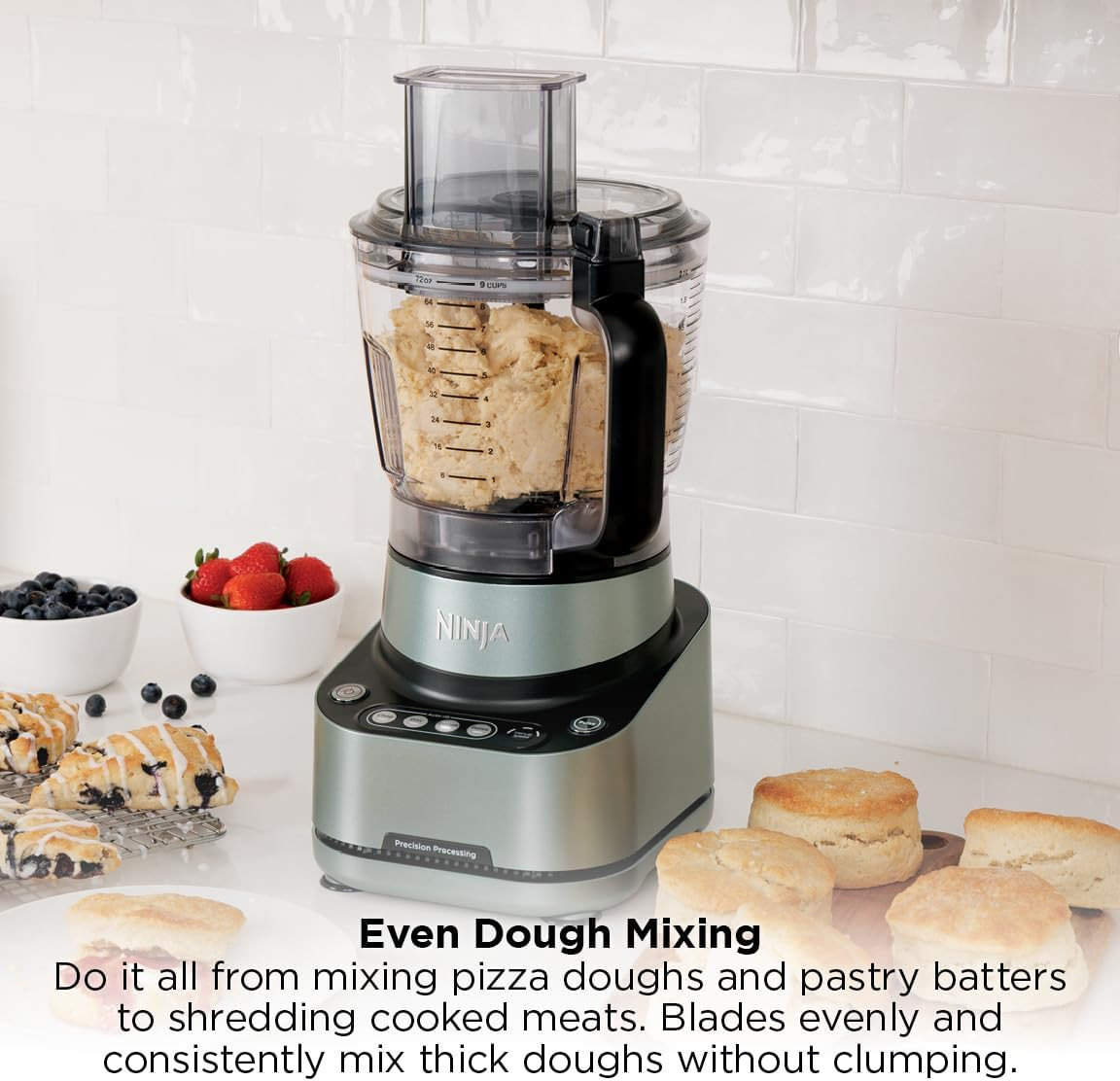 9 Cup Food Processor 1000W Kitchen Chopper Slicer Dough Mixer