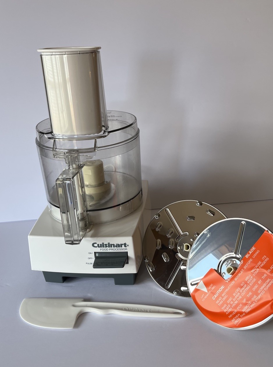 Vintage Cuisinart DLC-5 Food Processor Bowl Lid Pusher Slicing Chopping 7 Cup
