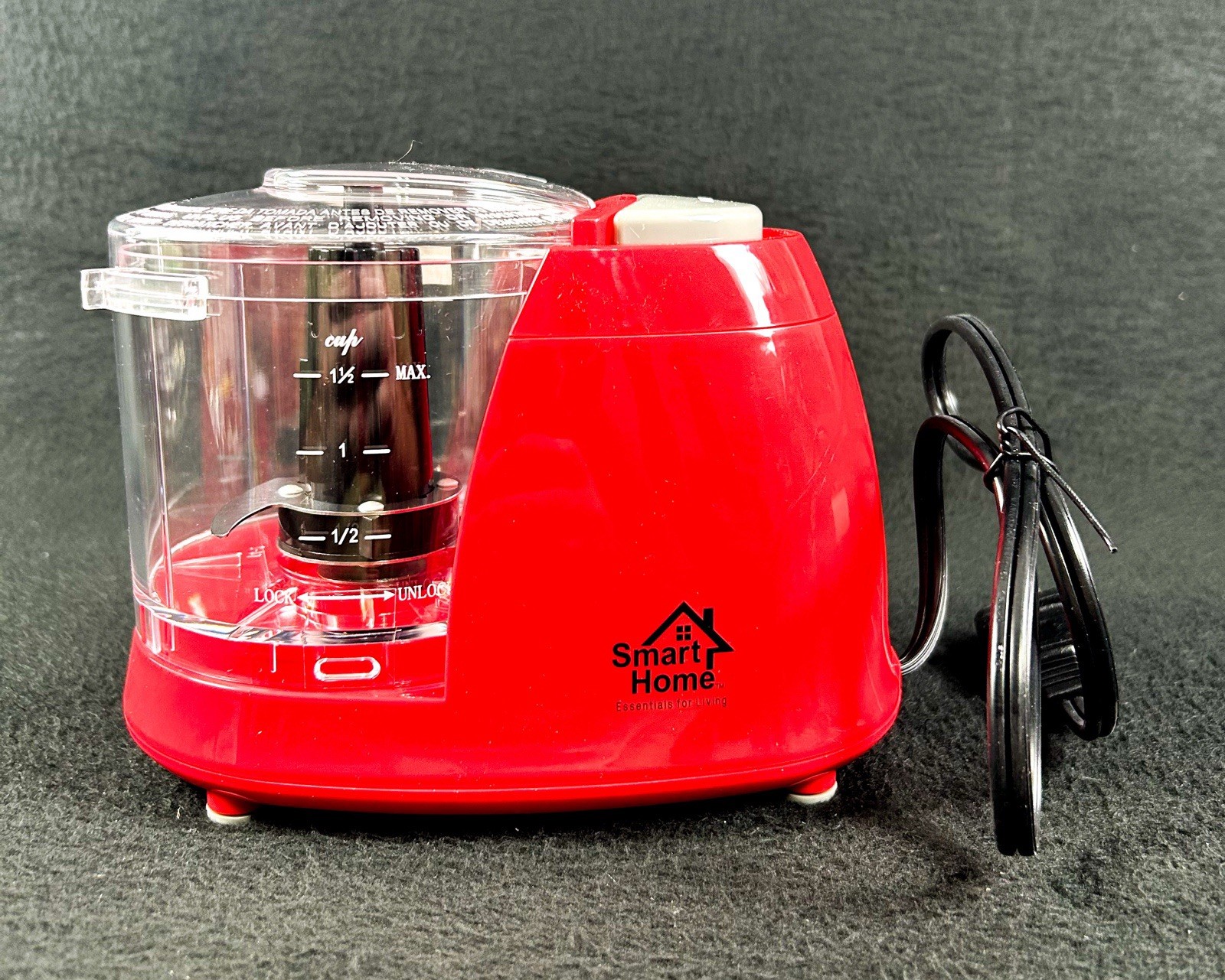 New Open Box Smart Home Red Mini Food Chopper With User Guide