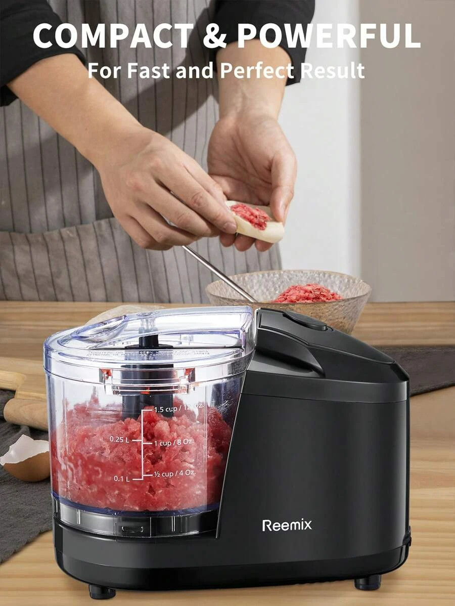 1.5-Cup Electric Food Chopper Processor Meat Grinder Stainless Steel