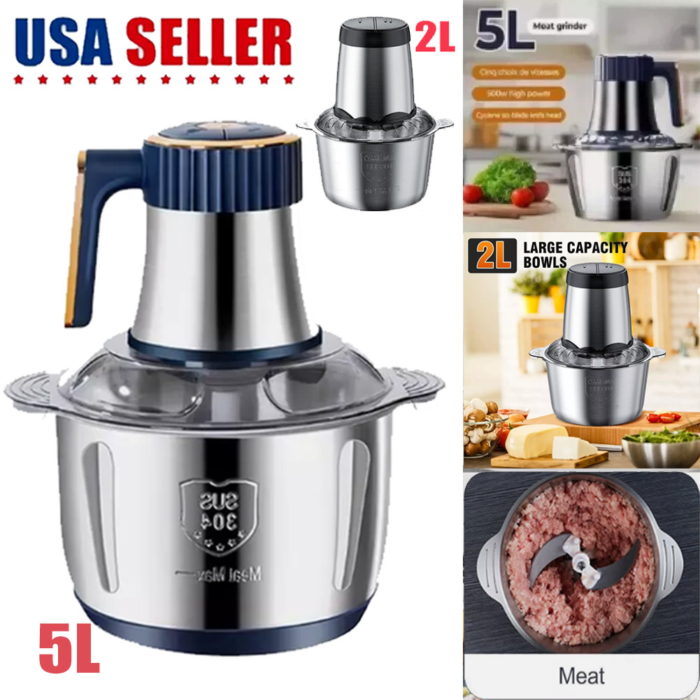 2L/5L Electric Meat Grinder Food Processor Fruits Blender Chopper Sausage Maker