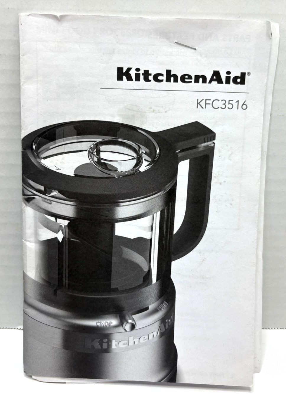 KITCHENAID KFC3516QC 3.5 Cup Food Chopper–Grey w/Paperwork–Tested