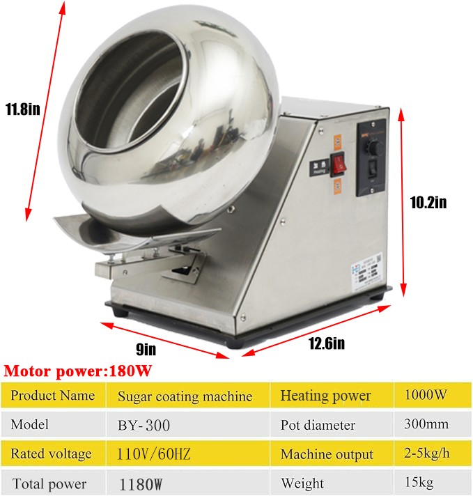 110V Commercial Small Sugar Candy Coating Machine roller Chocolate Ball Maker