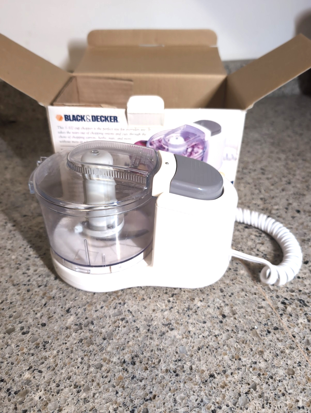 Black & Decker HandyChopper Plus Mincer Food Processor White w Box. Tested Works