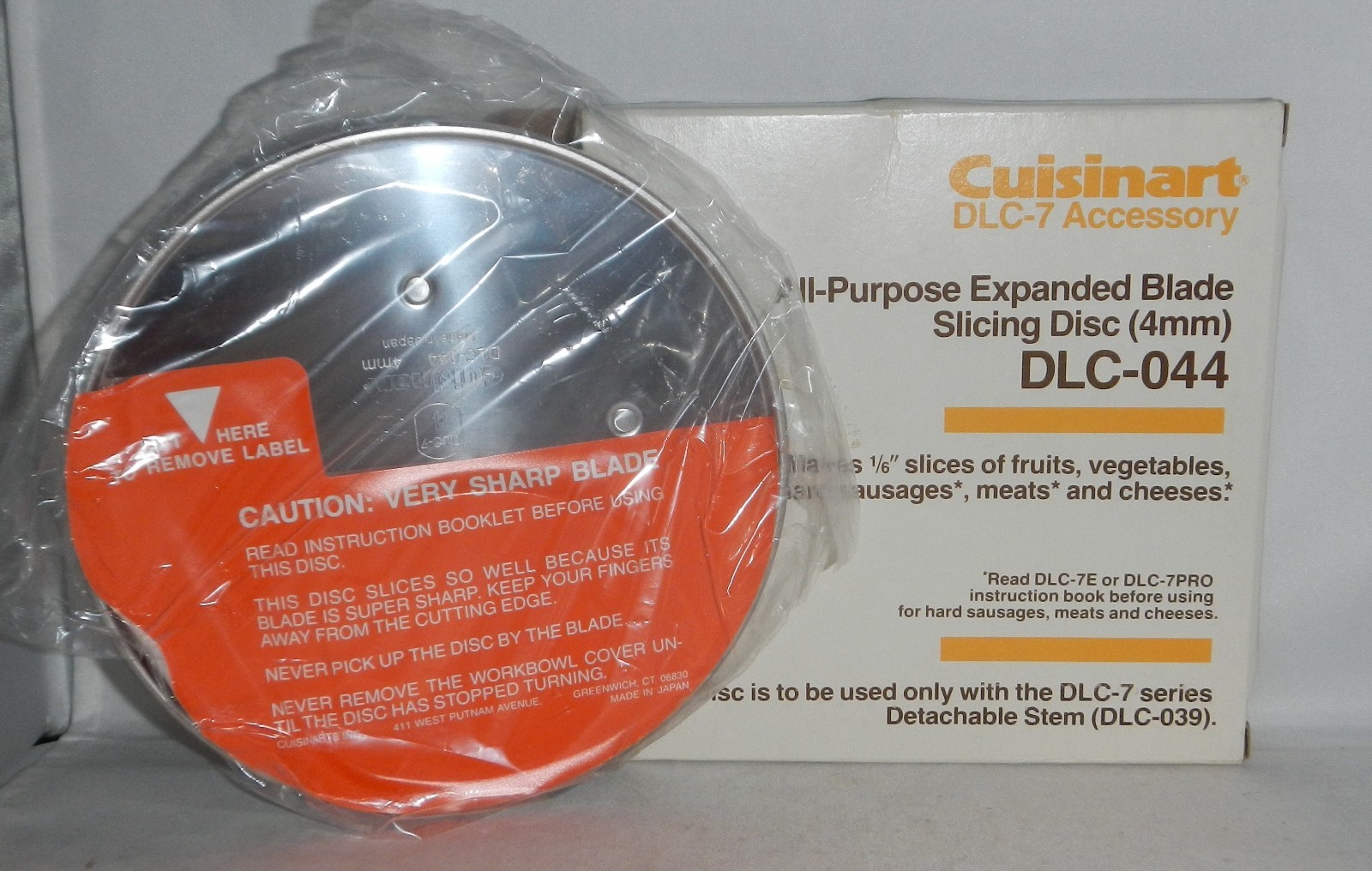 Cuisinart Food Processor DLC-7 Accessory 4mm Expanded Slicing Disc Blade DLC-044