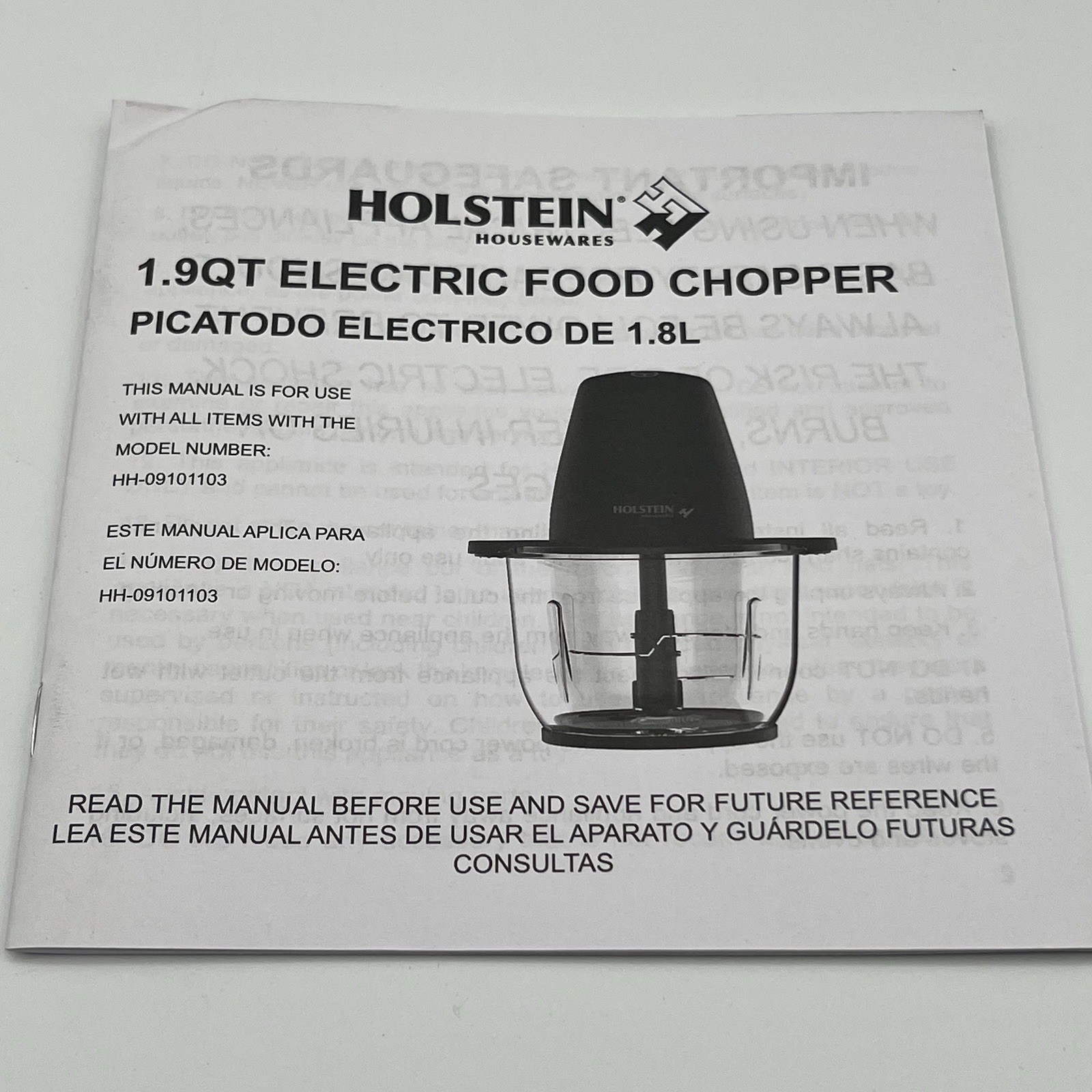 NEW!! Holstein 1.9 QT Electric Stainless Steel Blade Food Chopper – HH-09101103B