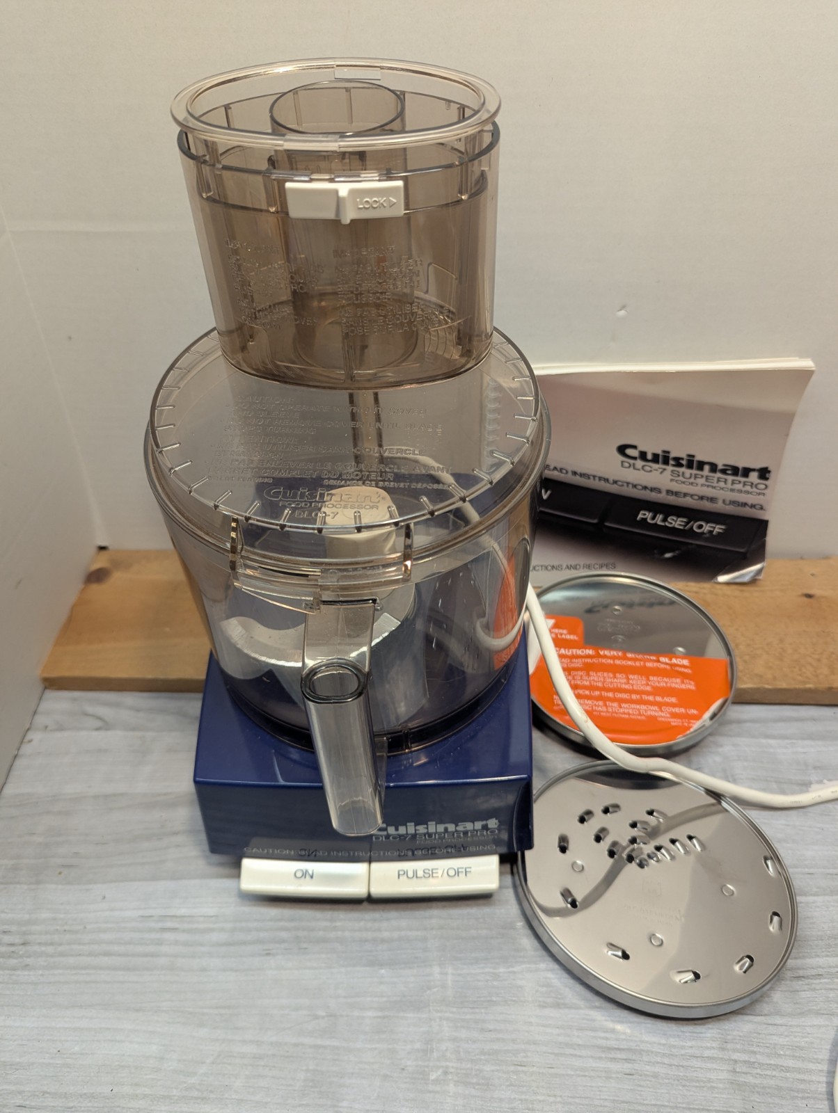 Vintage Cuisinart DLC-7 Super Pro Food Processor Tested And Works Well Blue