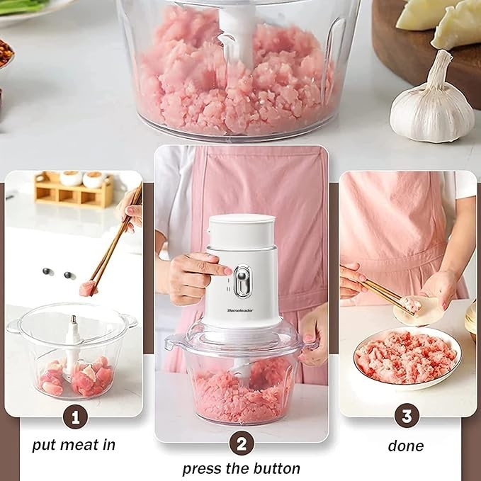 Homeleader 3 In 1 Food Processor Chopper-Blender-Grinder – NEW