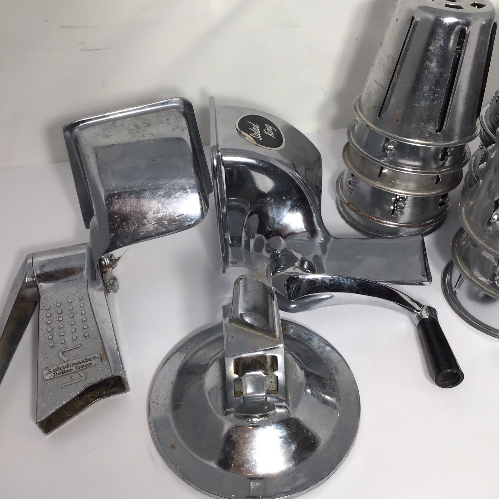 Vitg Salad King Manual Food Processor Set Cones Attachments