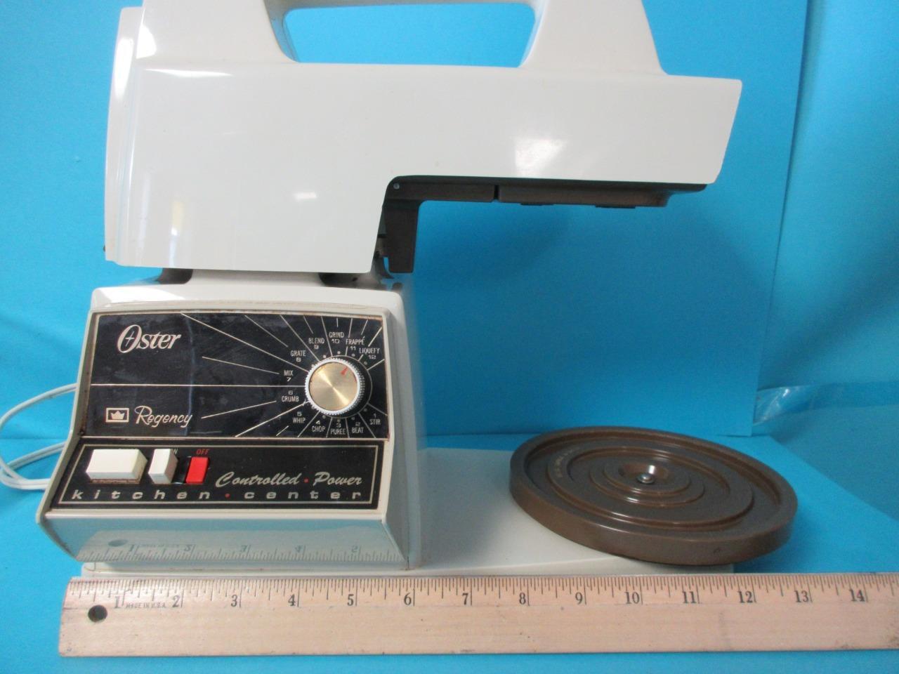 VINTAGE OSTER KITCHEN CENTER 10 SPEED MIXER BLENDER FOOD PROCESSOR W/4 BLADES