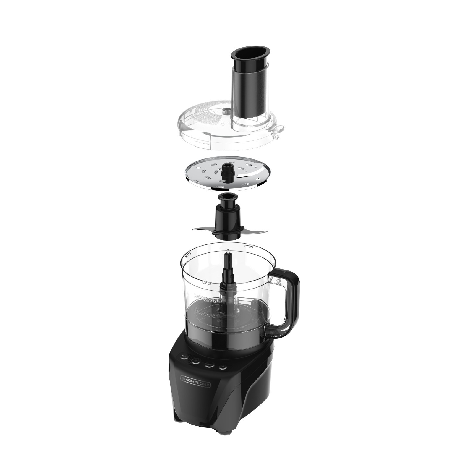 BLACK+DECKER Easy Assembly 8-Cup Food Processor 850W Chop Puree Slice Shred