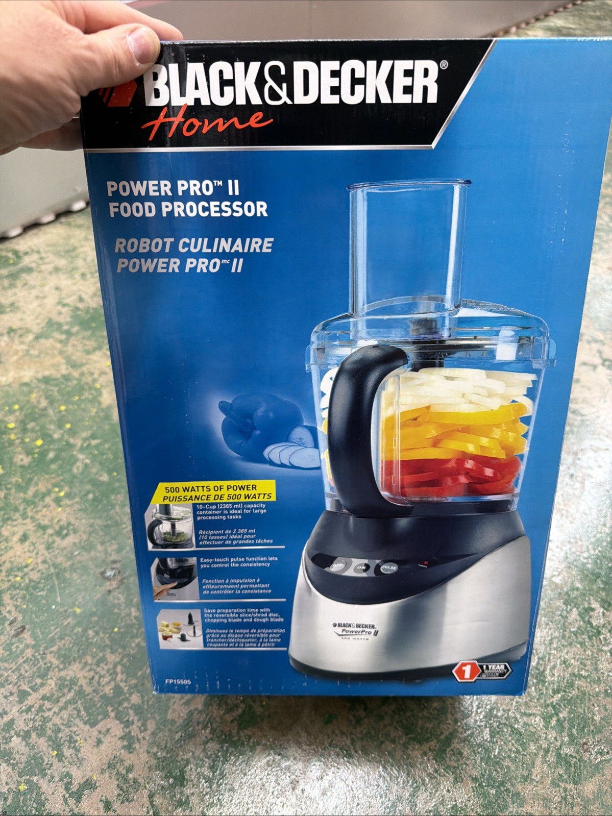 Black & Decker Power Pro II 10 Cup Food Processor FP15505 Brand New Silver Blck