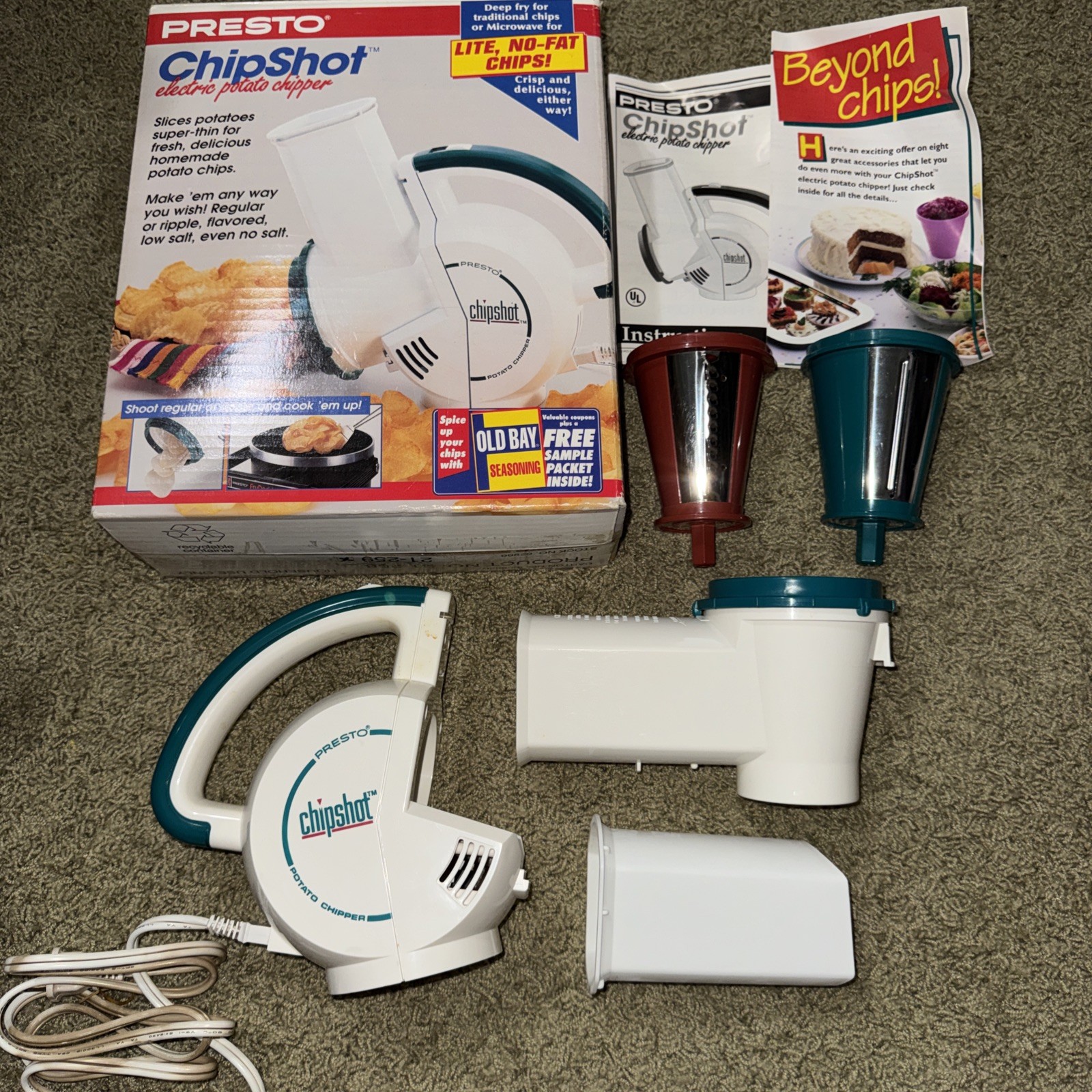 Presto Chip Shot Electric Potato Chipper 02960 Slicer Machine Complete Tested