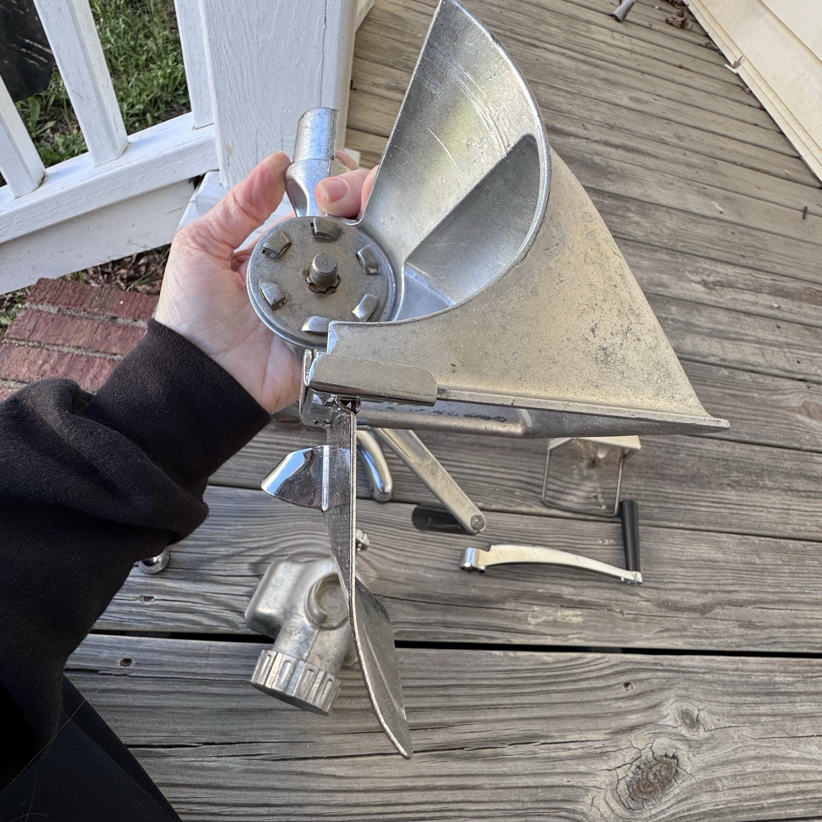 Vintage vegetable Food Processor Chopper Shredder Slicer 5 Cones Multiple Pieces