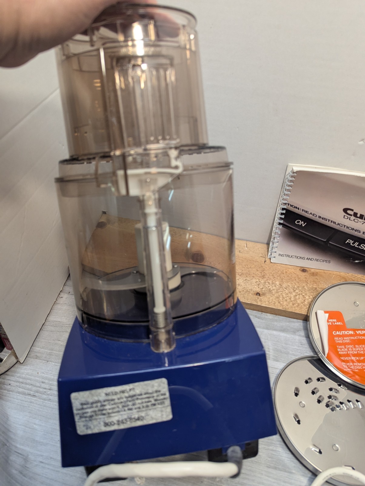 Vintage Cuisinart DLC-7 Super Pro Food Processor Tested And Works Well Blue