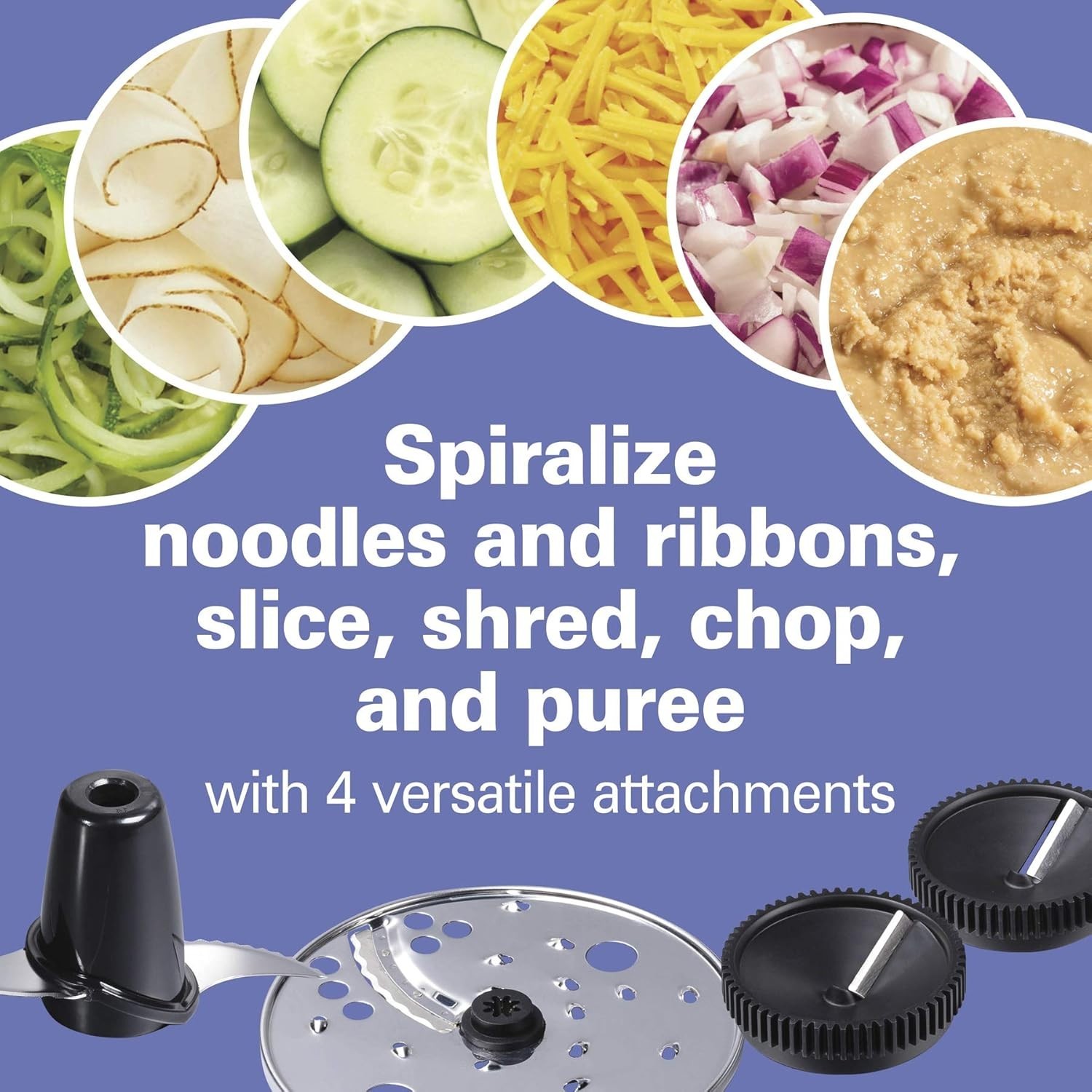 Picadora de verduras para rebanar, triturar, picar y hacer puré, 10 tazas US NEW