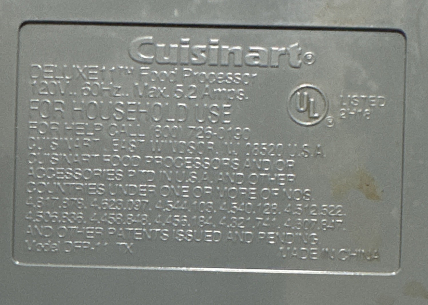 CUISINART DELUXE 11 Food Processor Replacement Motor Base Only DFP-11 TX TESTED