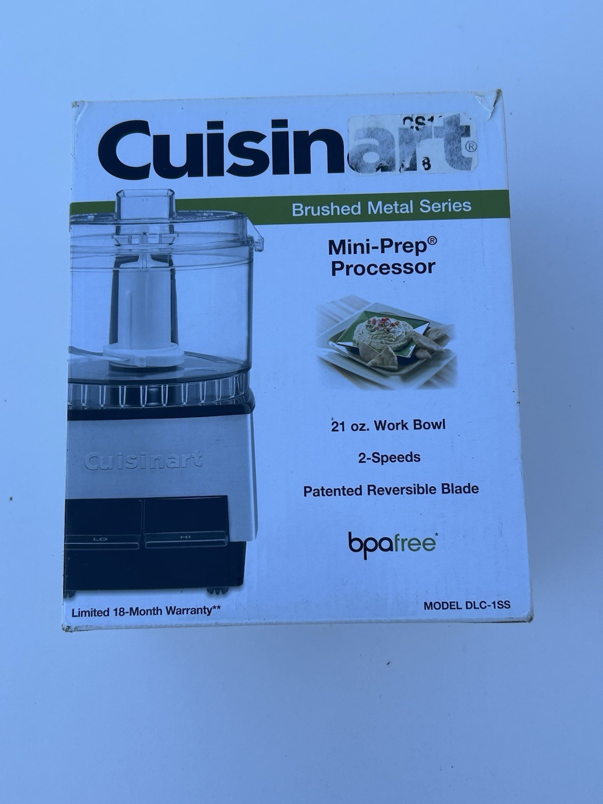 Cuisinart DLC-1SS Mini Food Processor 21oz 250W 2-Speed Reversible Blade