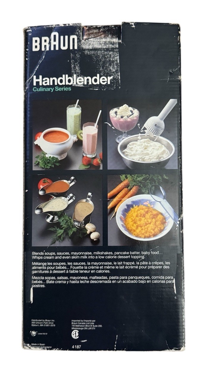 BRAUN MR 500 Culinary Series Handblender Blender 280 Watt Power Plus