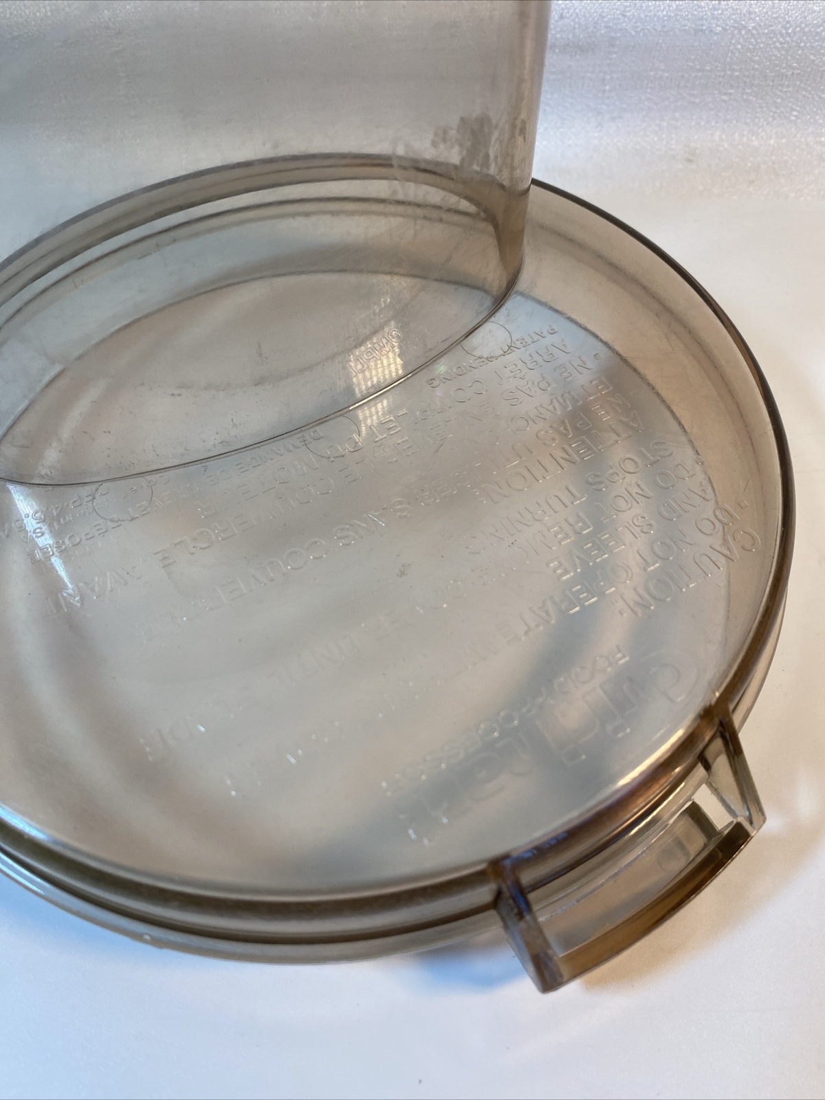 Cuisinart DLC-10E Food Processor Lid Cover Amber Replacement Part CFP-4 5 5A 9