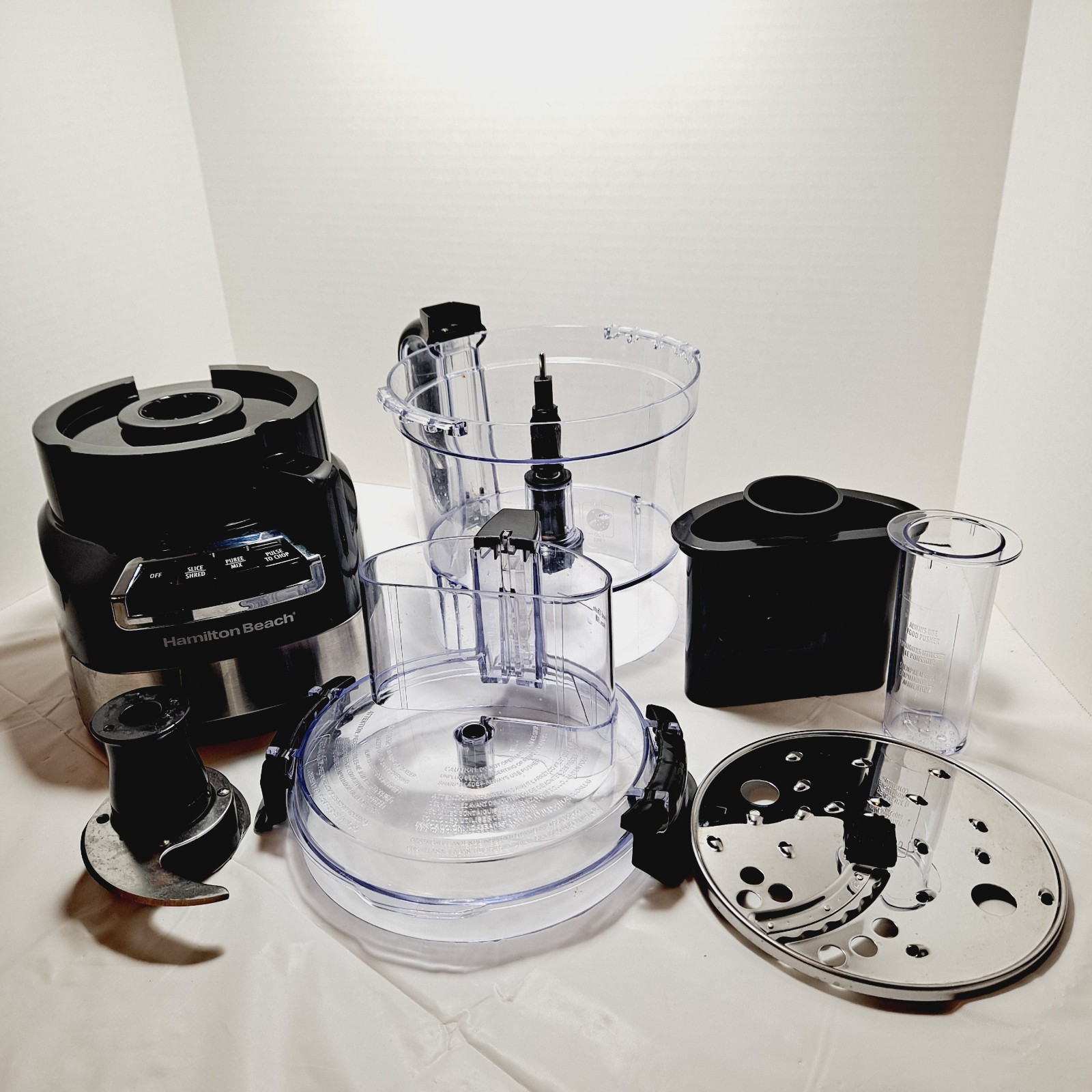 Hamilton Beach 70723 12 Cup Stack and Snap Food Processor Blender Slice Shred