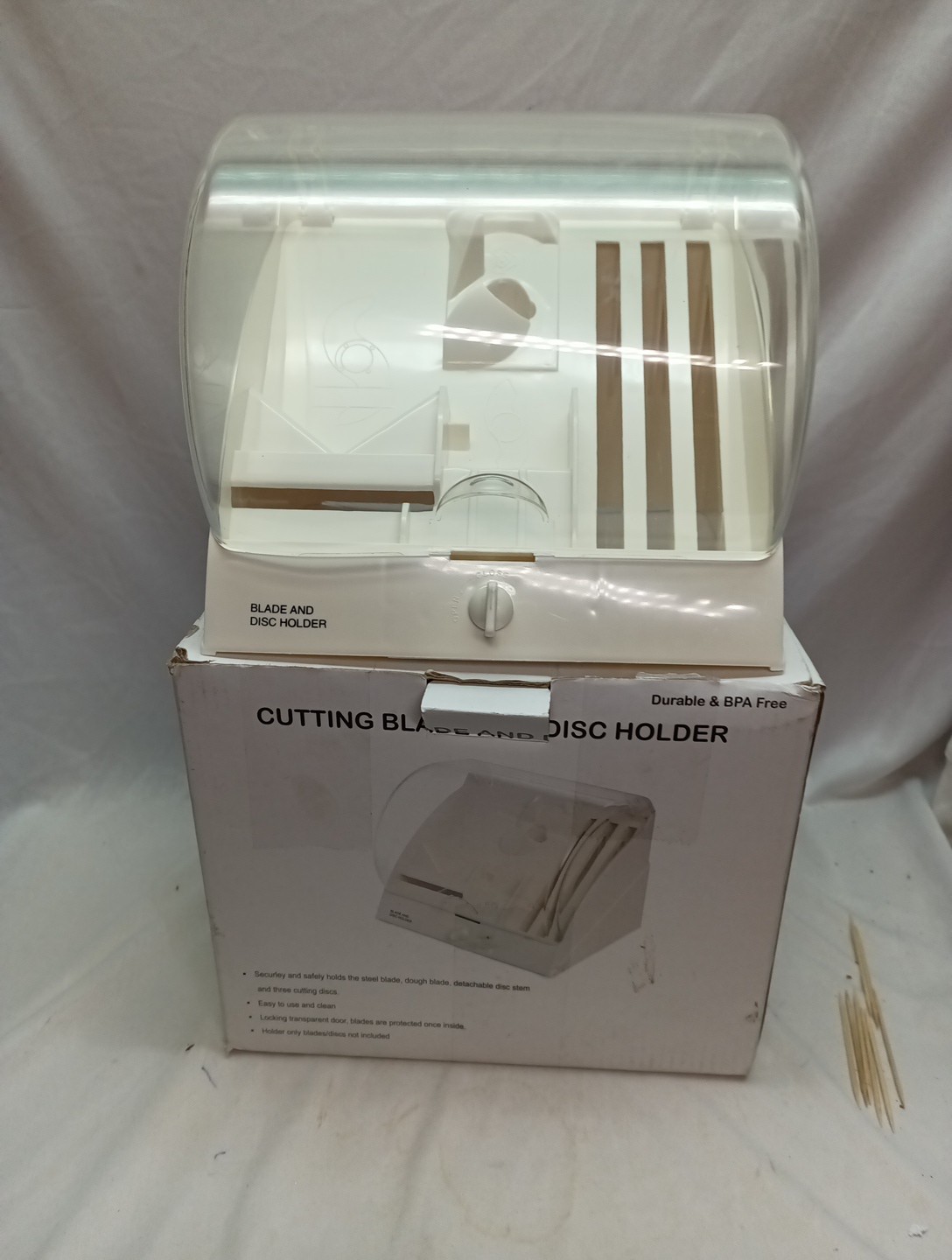 Cuisinart Blade And Disc Holder Storage Box With Safety Lock New Hard Plastic…
