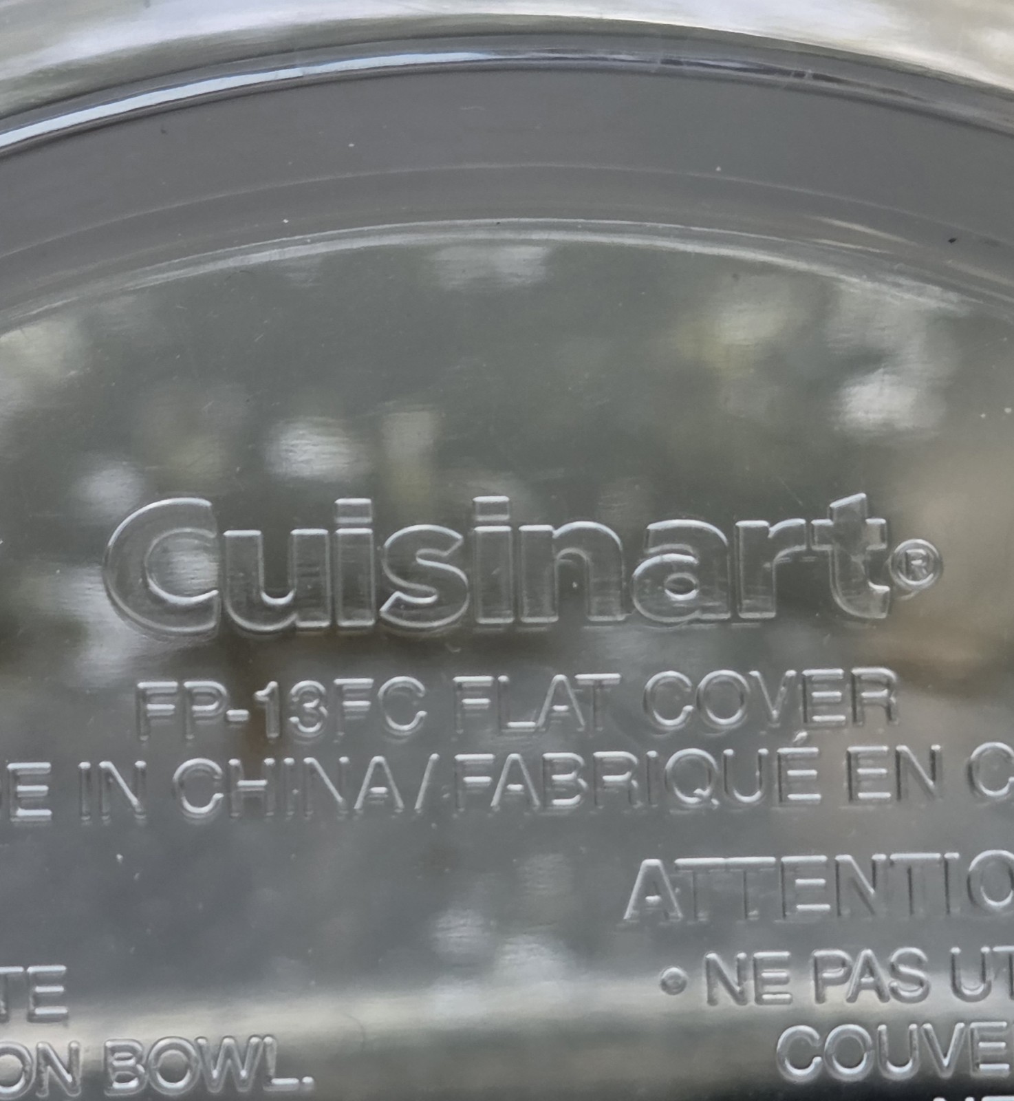 Cuisinart FP-13FC Replacement Food Processor Flat Work Bowl Cover FP-13DSV 13-DK