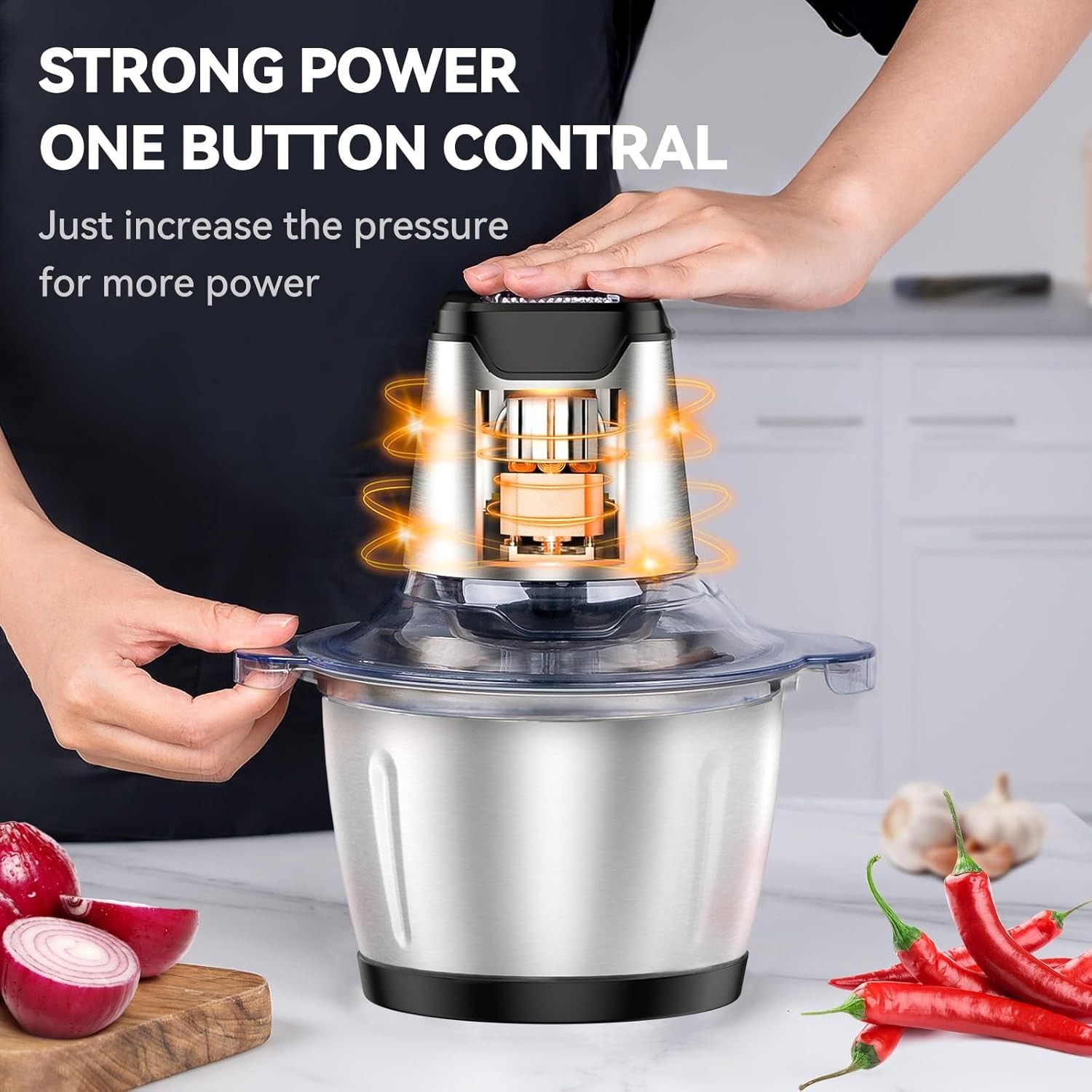5 Cup Stainless Steel Food Processor – Quick & Versatile Chopper for Home Chefs