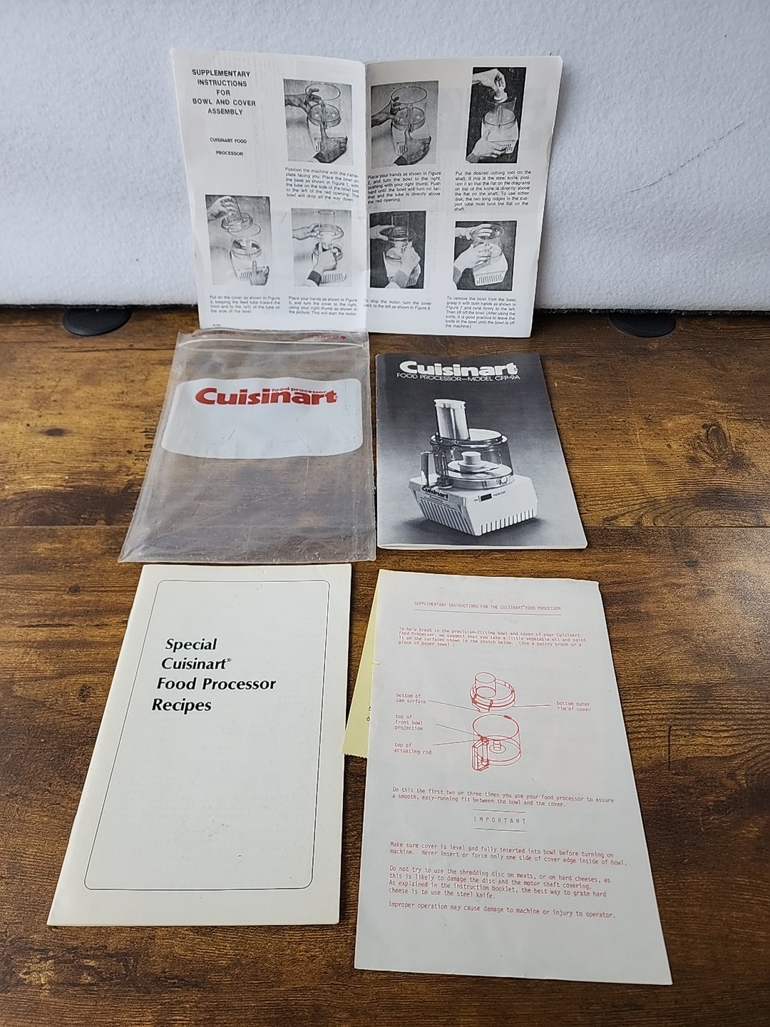Cuisinart Robot Coupe Food Processor CFP-9A User GUIDE / Instructions / Recipes