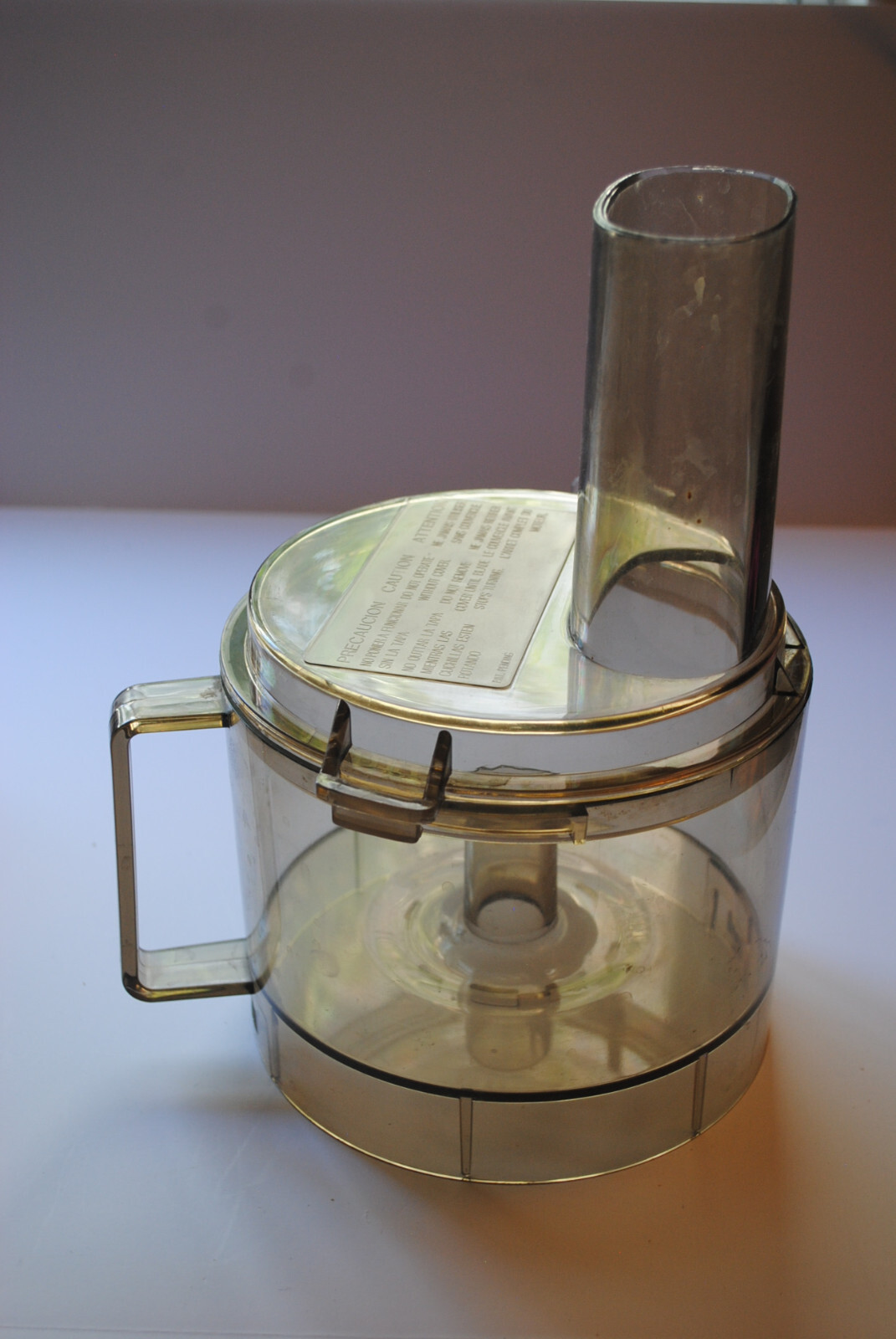 Vintage Sunbeam food processor 2Qt bowl with lid and pusher for model 14046